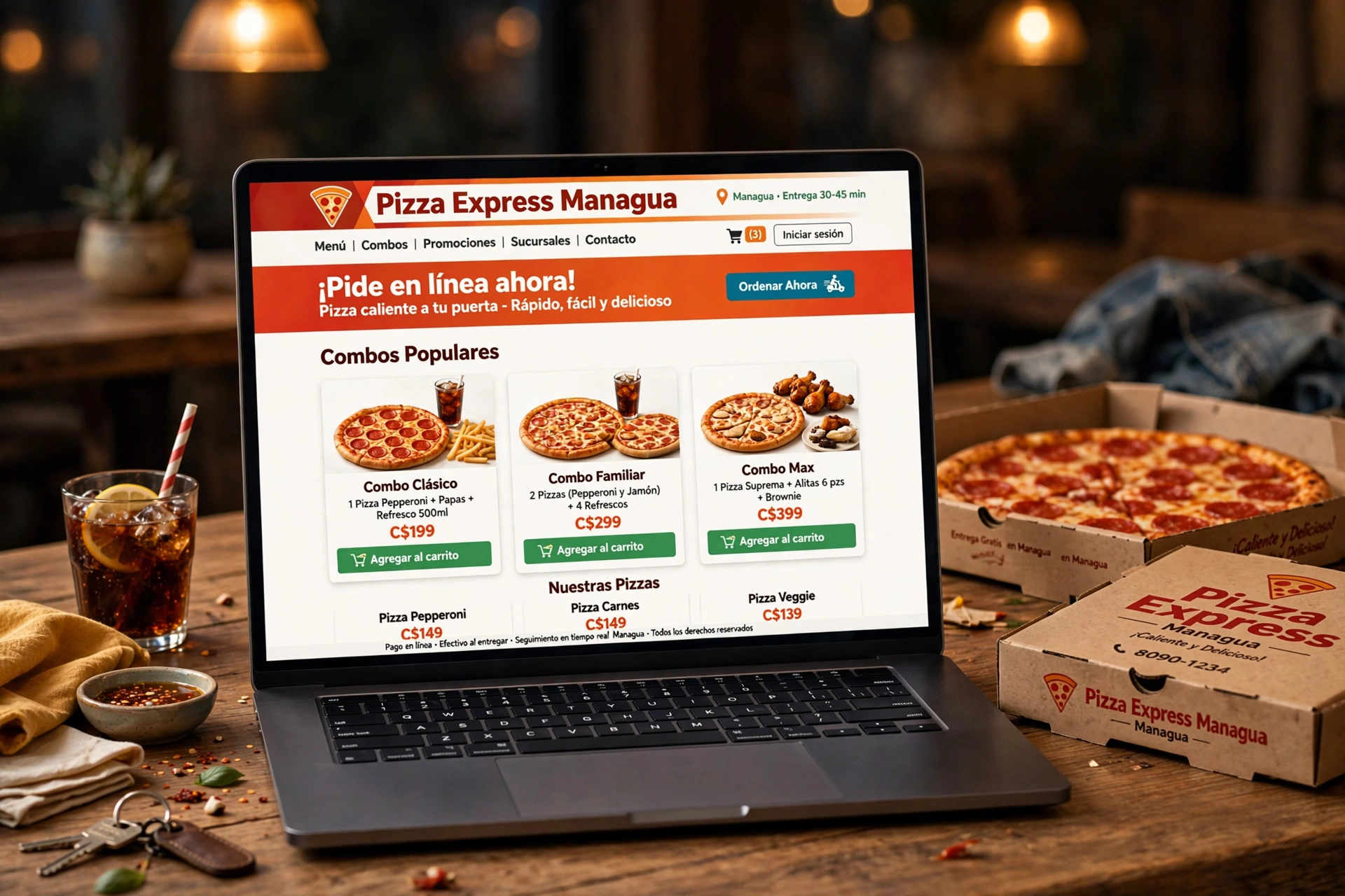 Restaurante y pedidos online